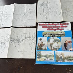 Vintage Withlacoochee River Florida Fishing Maps  Lake Panasoffkkee Shiner Tips